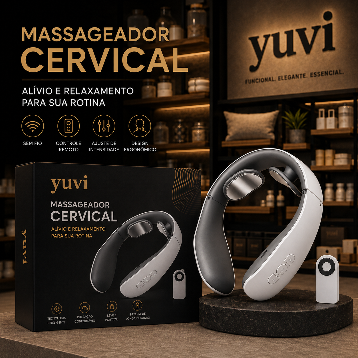 Massageador Elétrico Cervical e vertebral ®Neck Smart Pró