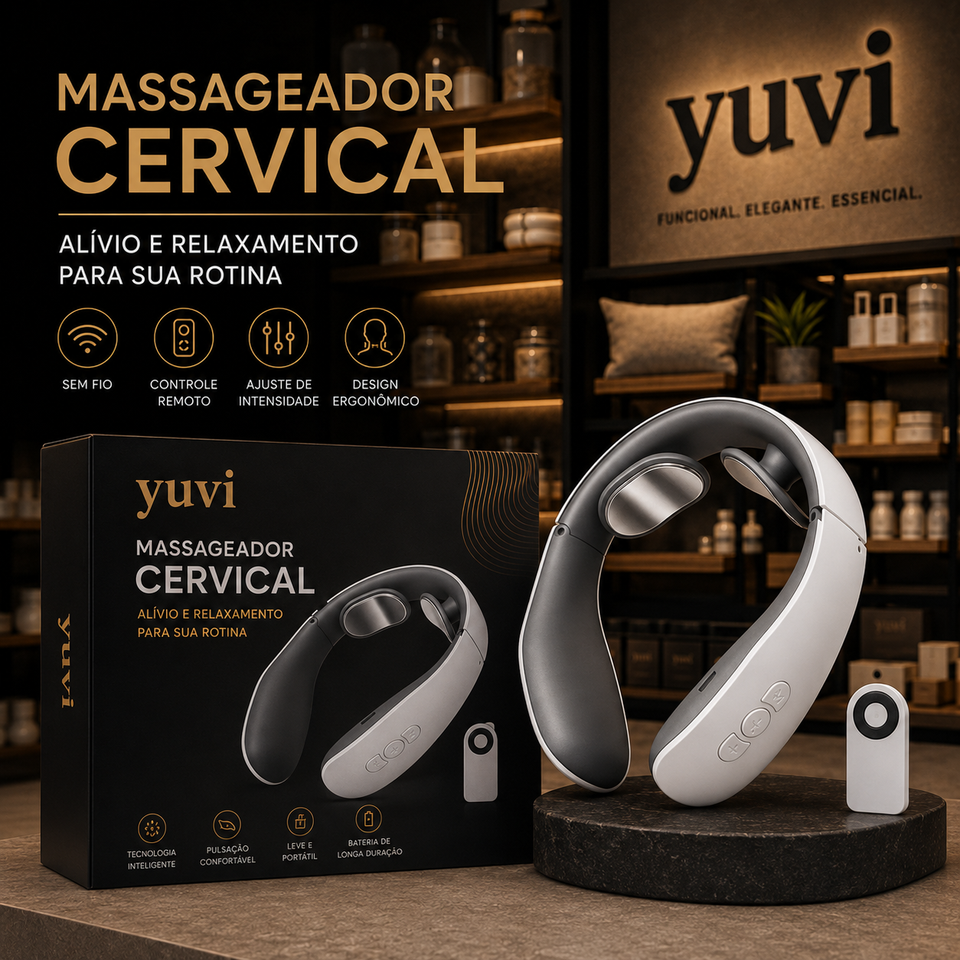 Massageador Elétrico Cervical e vertebral ®Neck Smart Pró