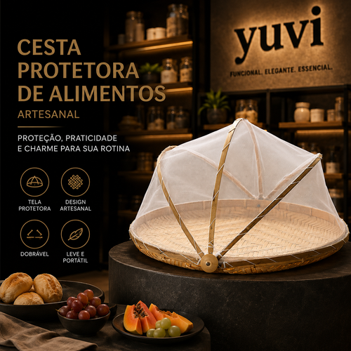 Cesta Protetora de Alimentos Artesanal