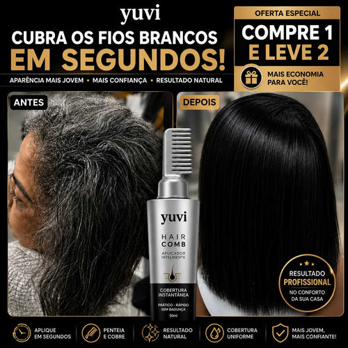 GrayCover™ Pro Aplicador Inteligente para Cobertura Instantânea dos Fios Brancos