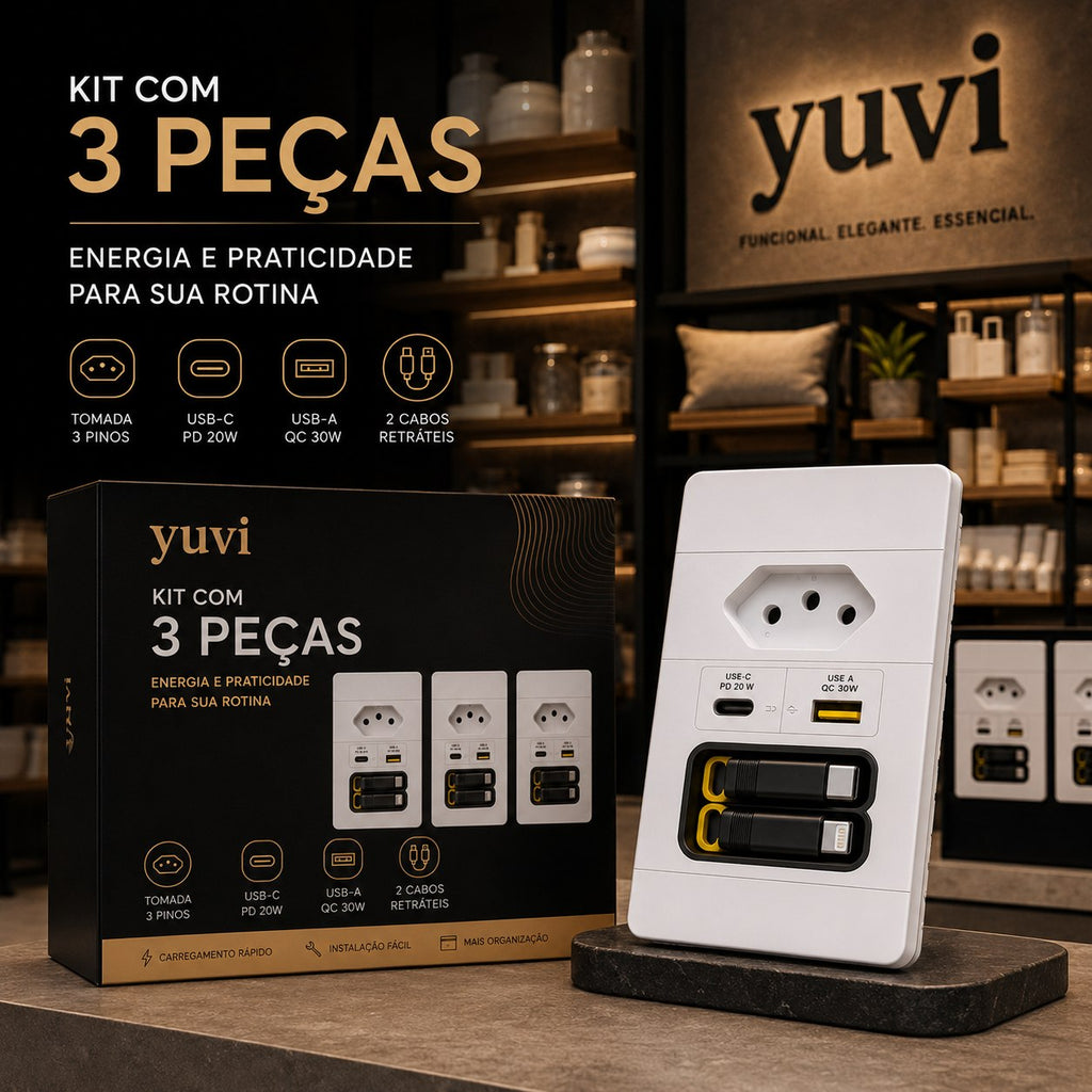 ChargeMax™ 4 em 1 – Tomada Inteligente Premium