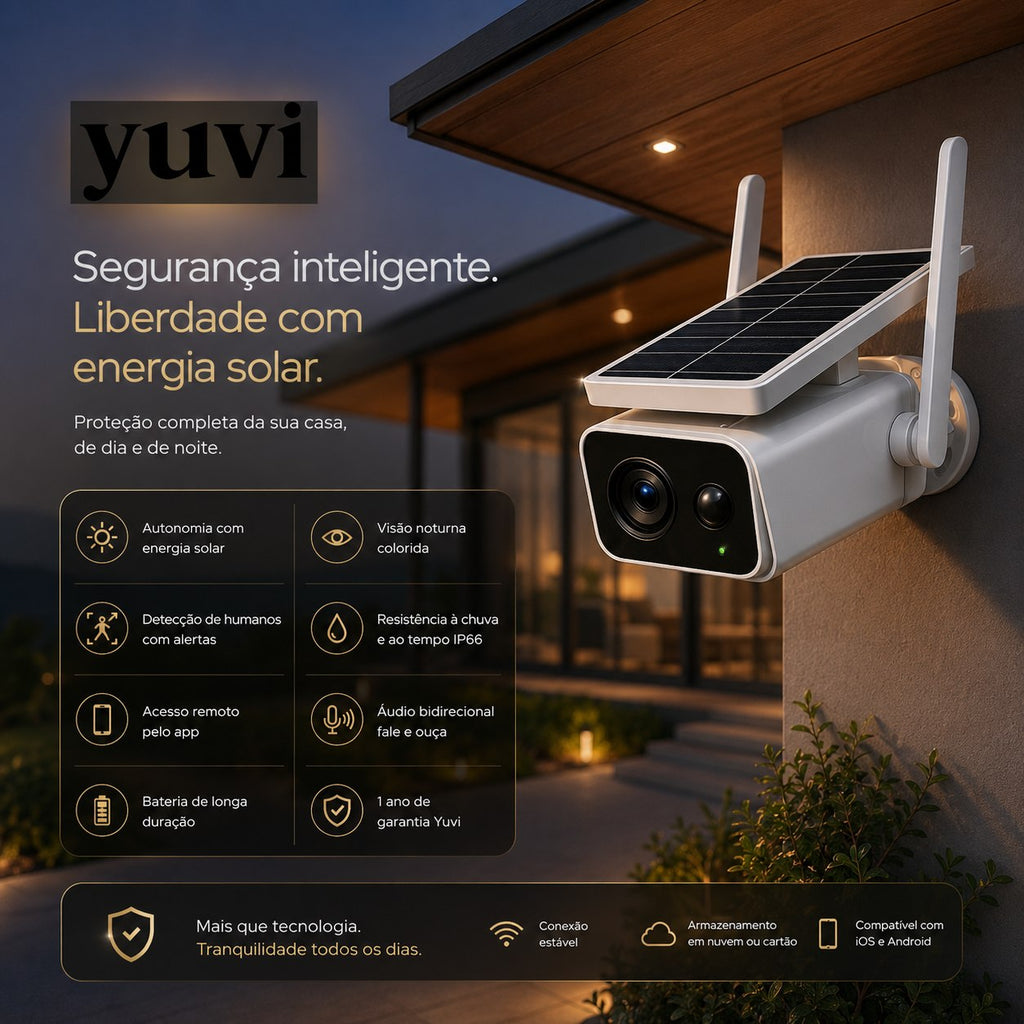 Sentinel Solar Pro™ – Câmera Solar Inteligente 4G - Monitoramento Inteligente 24 Horas