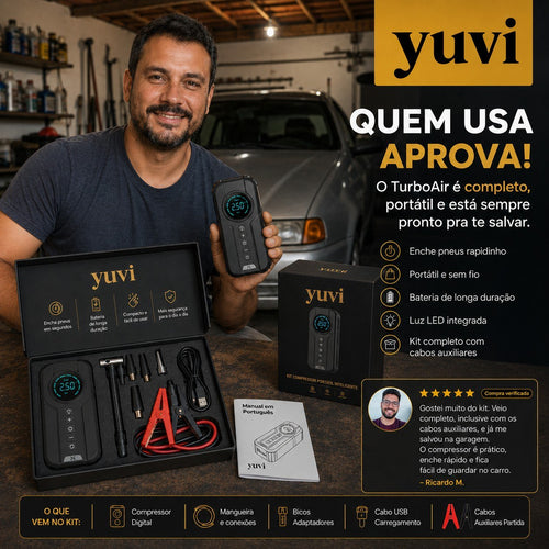 AirForce Pro™ – Compressor Portátil Inteligente (Compre 1 e Leve 2)