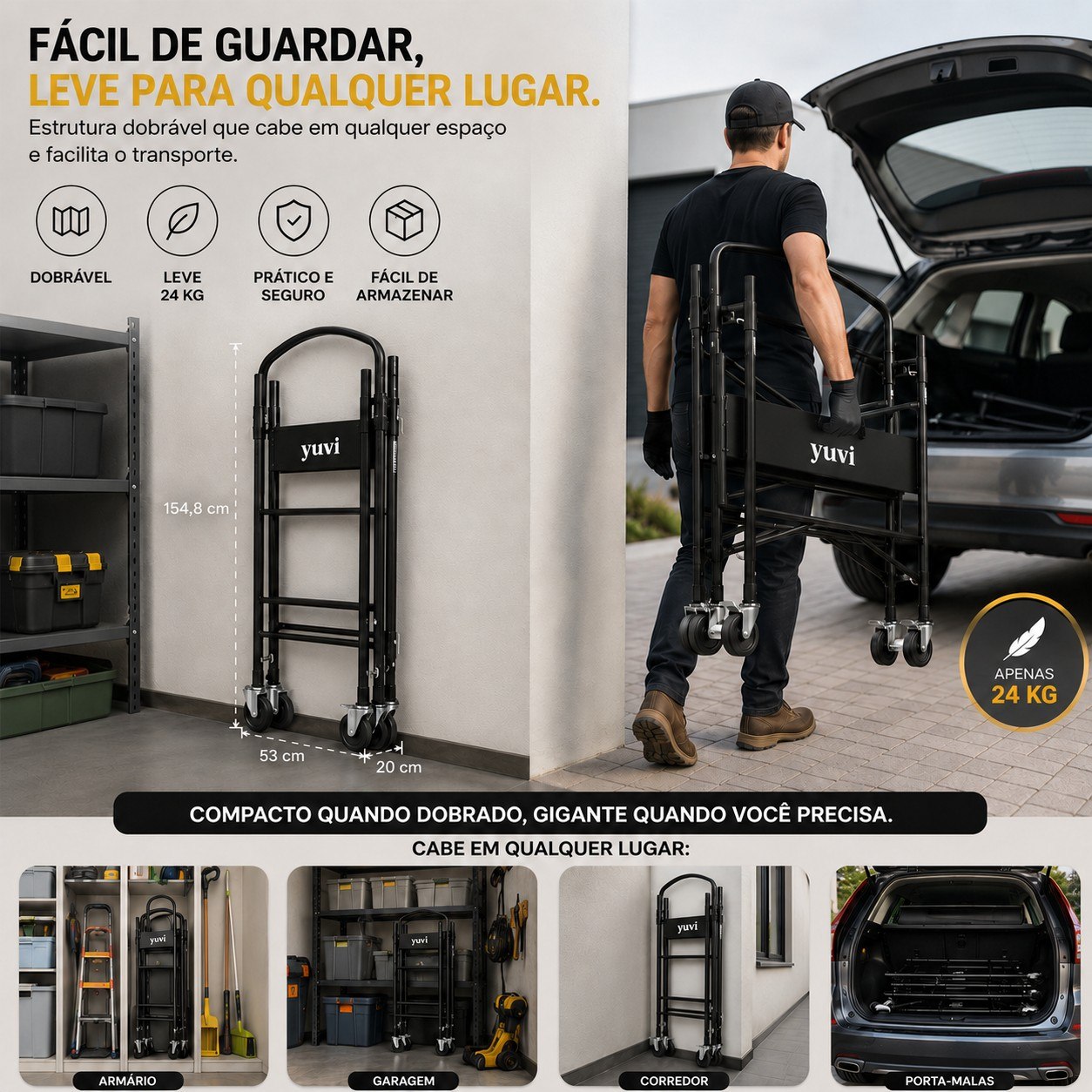 Yuvi TitanFold™ Andaime Dobrável Profissional