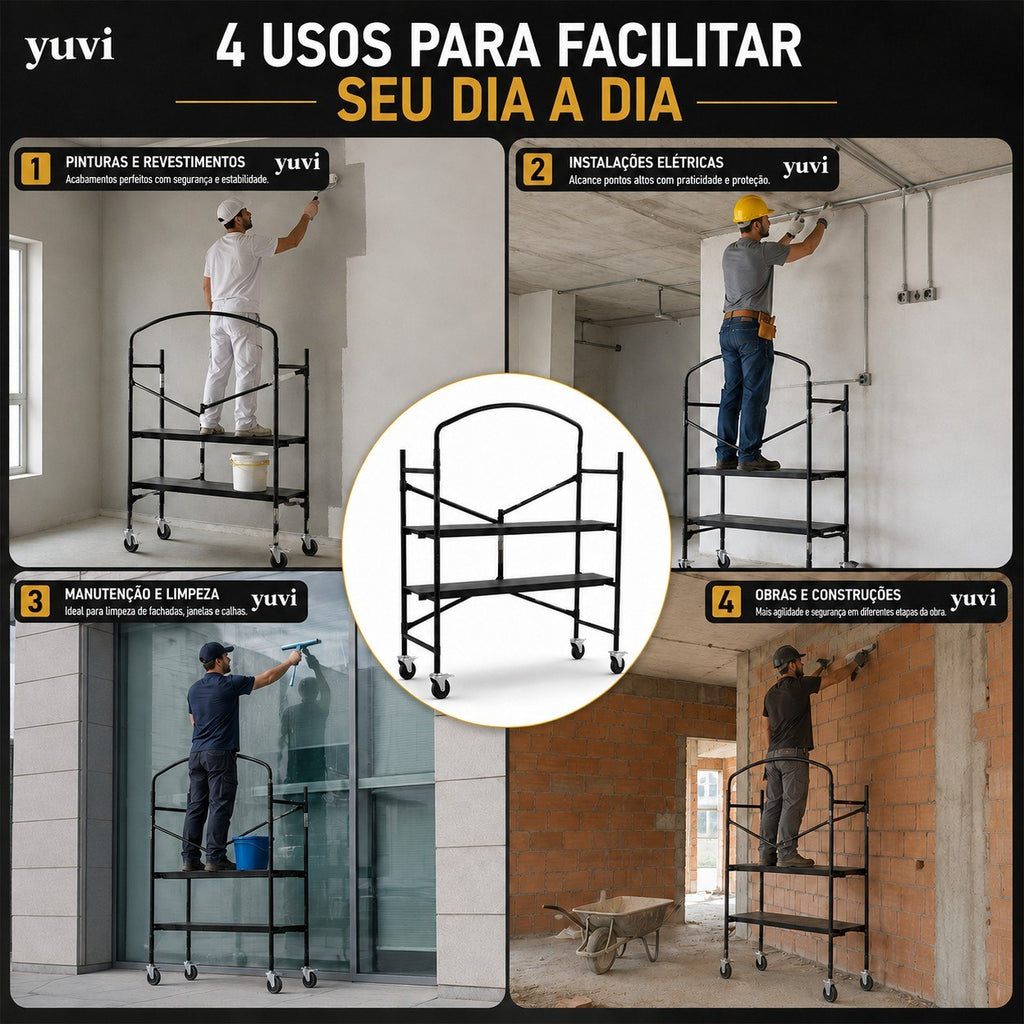Yuvi TitanFold™ Andaime Dobrável Profissional