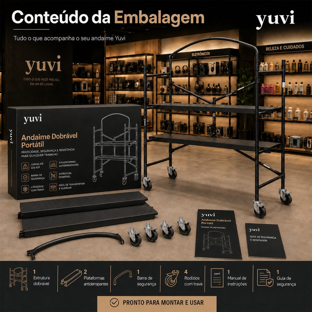 Yuvi TitanFold™ Andaime Dobrável Profissional